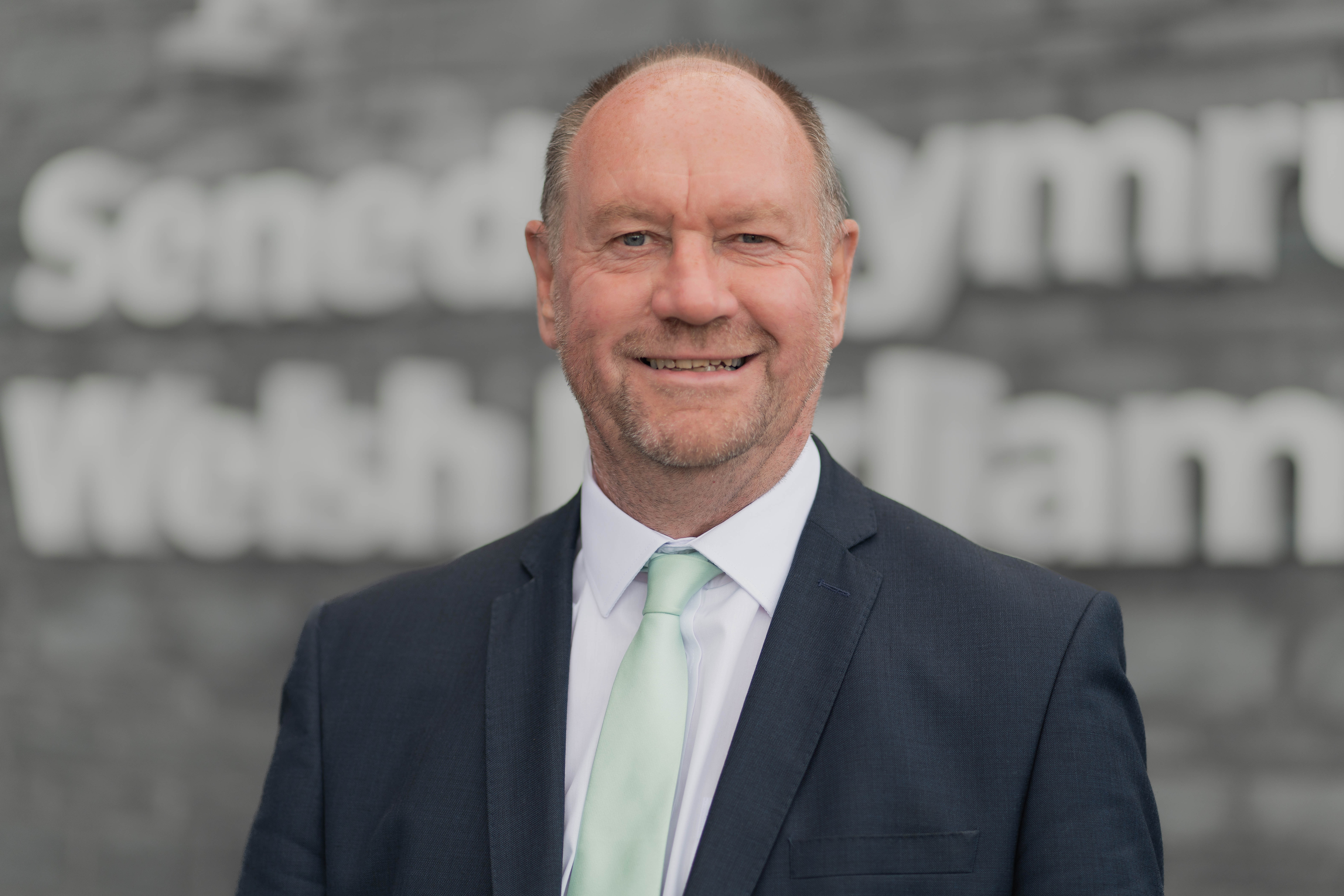Cefin Campbell MS outside the Senedd