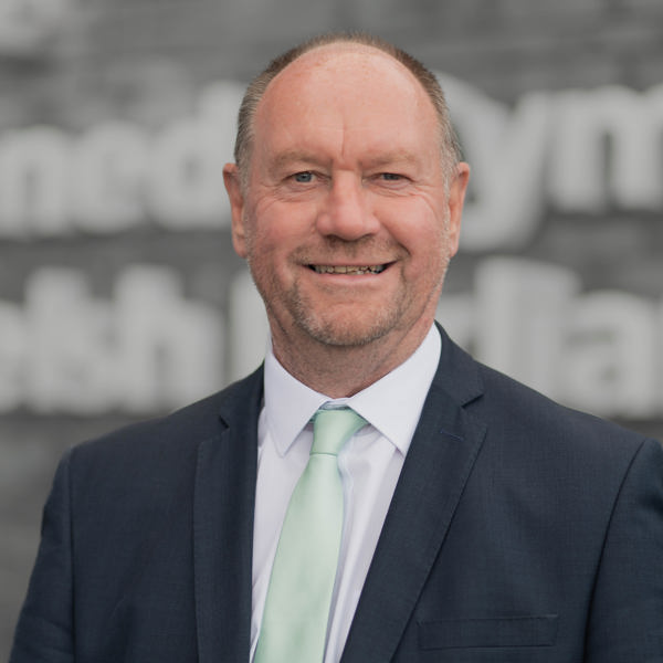 Outside of the Senedd